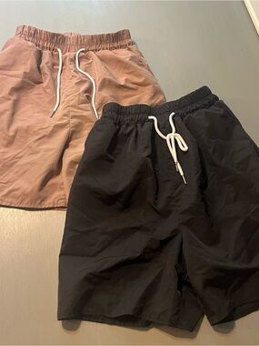 ROMWE Mens Casual Drawstring Athletic Shorts Set of 2 Size S